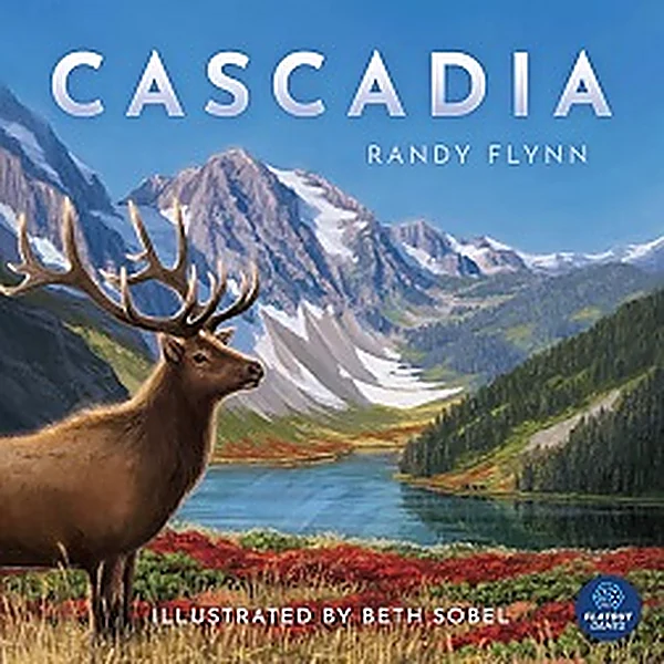 Portada del juego de mesa Cascadia (Flatout Games/AEG)